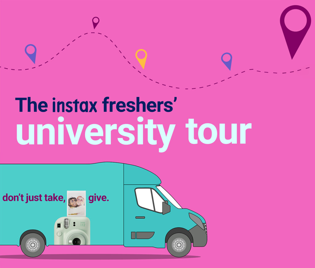 The INSTAX Van is heading to Freshers'