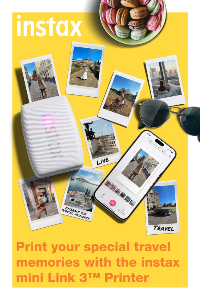 Relive your best travel moments with the instax mini Link 3™ printer