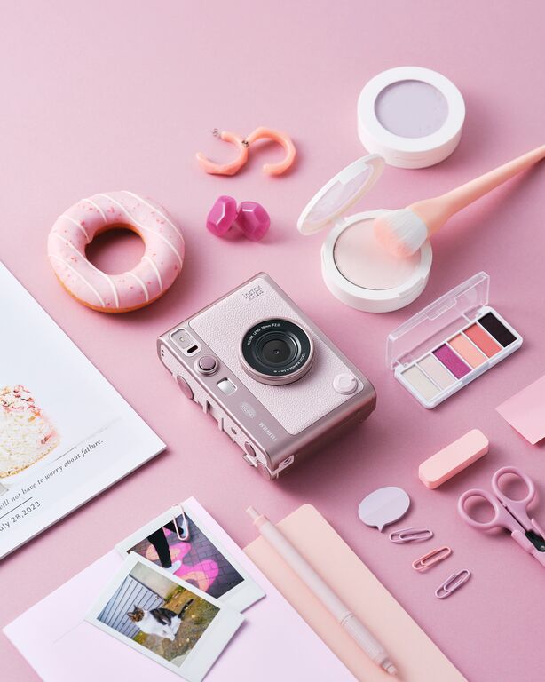 The instax mini Evo™ Gentle Rose: flex your creativity